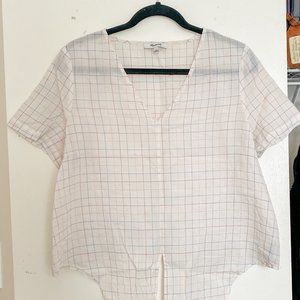 Madewell Colorful Windowpane Tie Shirt